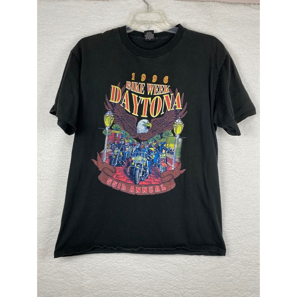 Vintage 1996 Daytona Bike Week 55th Annualā T-Shirt Mens XL Sherry's Best Black